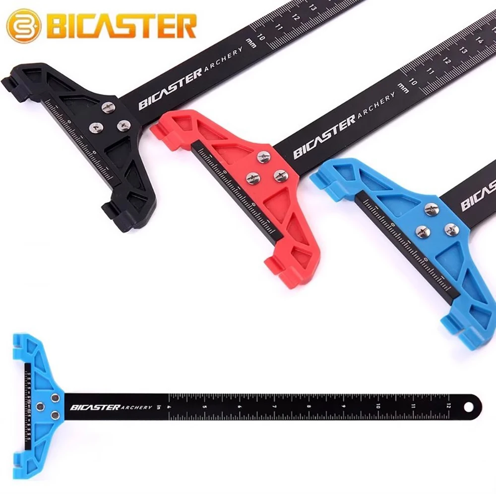 BICASTER Archery Bow Measuring T Ruler Metal Measurement Gauge Outdoor Hunting Accessories Bow Measuring T Ruler