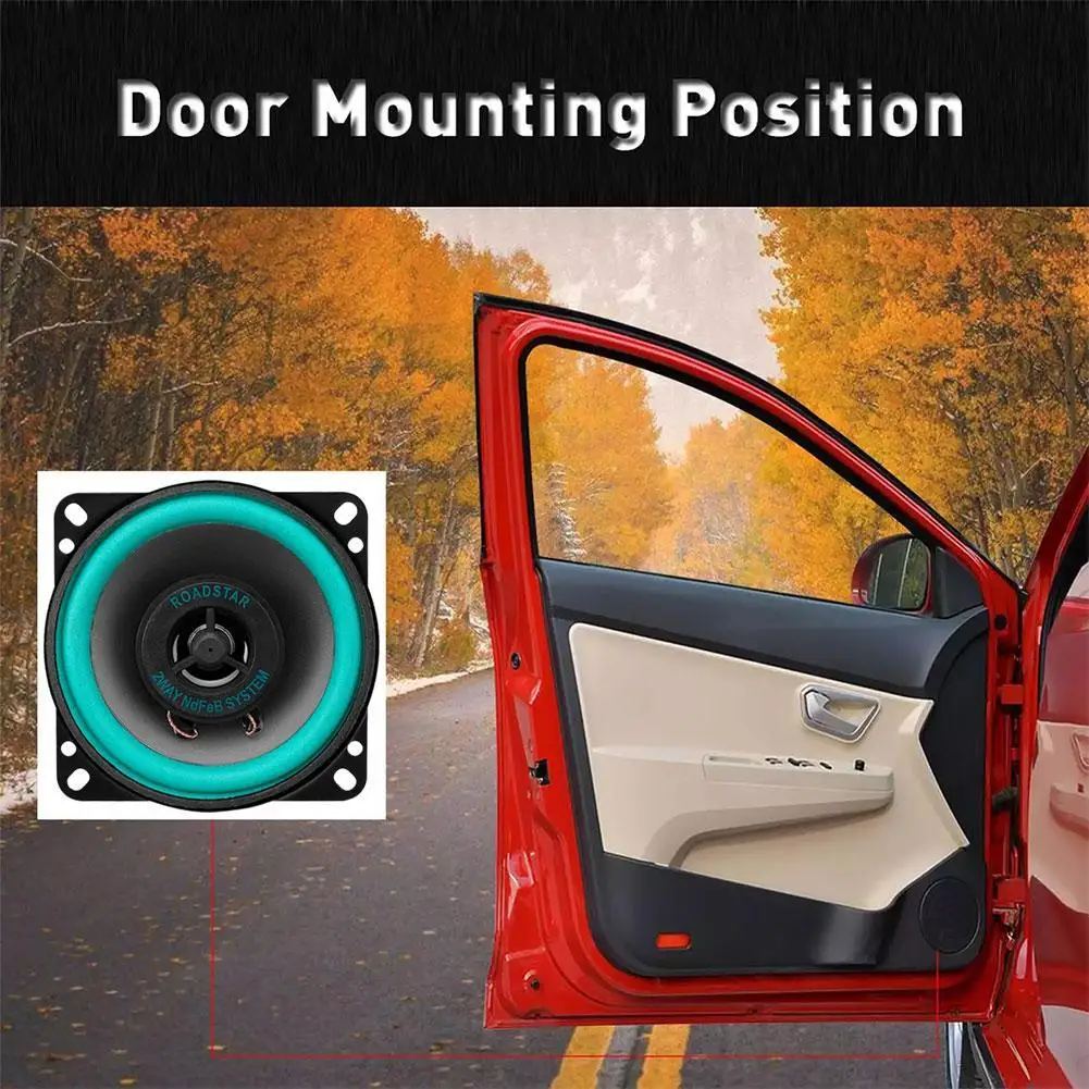 NEW 4/5/6.5 Inch 100W 2-Way Car HIFI Coaxial Speaker Quality Music Door Full High Range Stereo Speaker Audio Tweeter Mid-wo J5J7