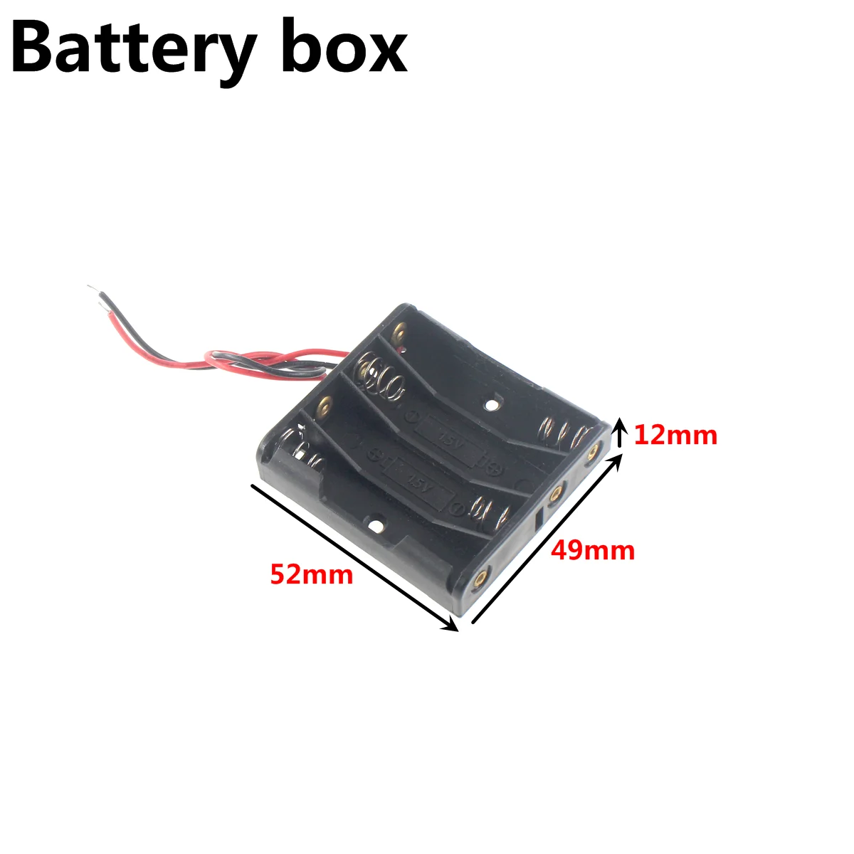 2X 3X 4X AAA Waterproof battery box with cover and switch Four AA boxes with switch battery box