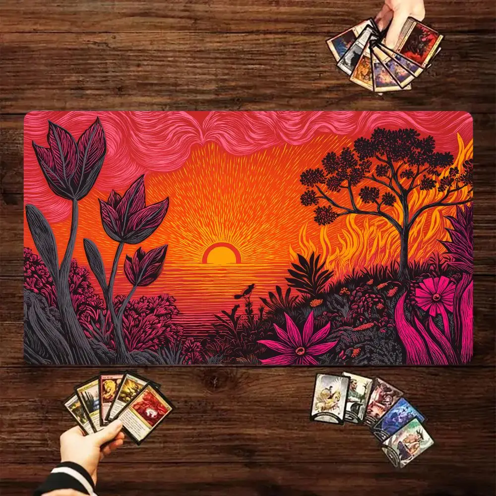 Visual Impact Art Illustration Design TCG Playmat Magic Card Battle Mat 35X60CM gathering gaming mats tapete magic mat card pad