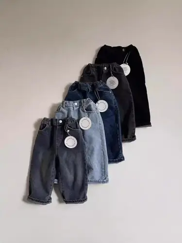 2026 Spring New Baby Denim Trousers Infant Girl Versatile Casual Pants Toddler Boy Fashion Jeans Kids Solid Loose Harem Pants - Image 5