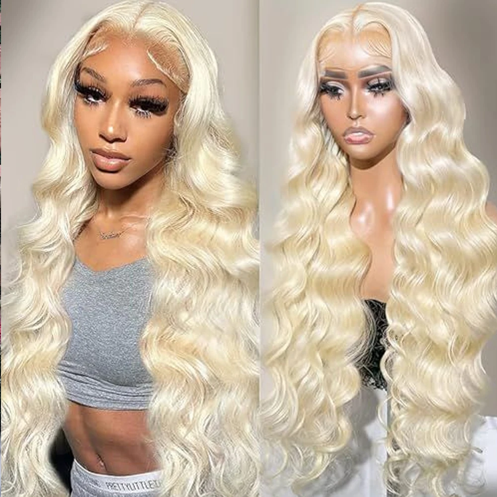 

613 Блондинка, мягкие, 26 дюймов, плотность 180, объемные волны, кружевные передние парики для женщин с детскими волосами, синтетическое волокно, глубокая часть, парики для повседневного ношения