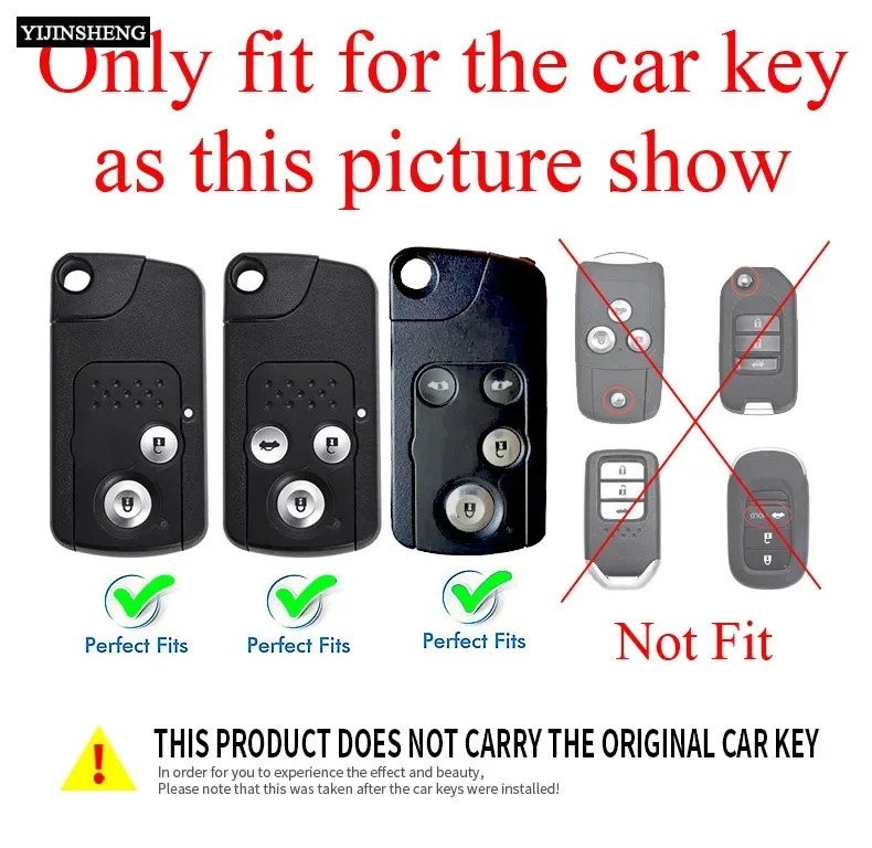 Zinc Alloy+ Leather Car Key Case Cover for Honda Accord CIVIC CRV Fit Spada Hybrid StepWgn RG1 Freed Spike Ge6 Fit Jazz Shuttle