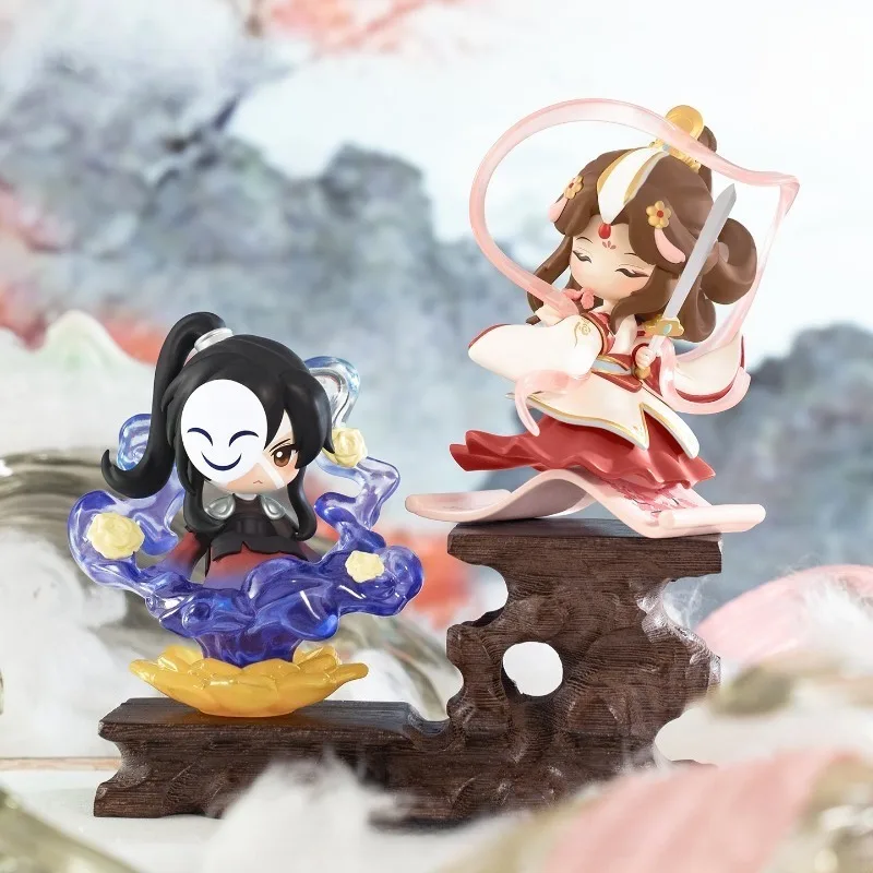 กล่องสุ่มฟิกเกอร์ซีรีส์สีเขียวและสง่างามจากเรื่องเทียนกวนซื่อฝู (Heaven Official's Blessing) ตัวละครเซี่ยเหลียนและหัวเฉิง ของสะสมตกแต่ง ของขวัญ