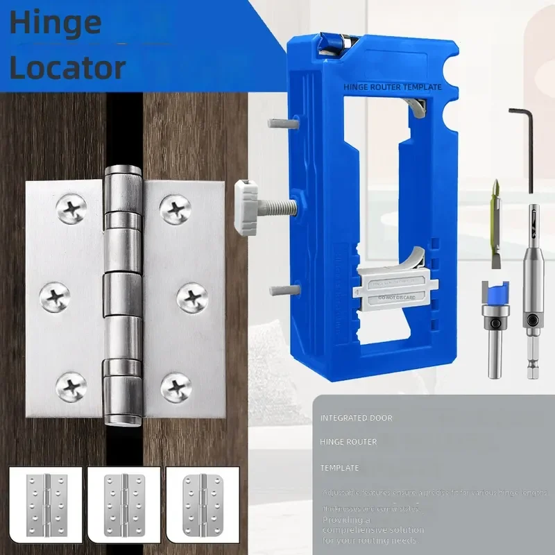 Door Hinge and Latch Mounting Kit Precision Cutting Scoring Mortise Formwork Template for Woodworking Installation