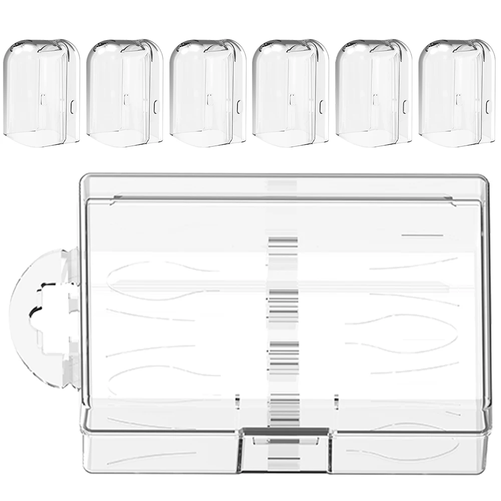 6 Toothbrush Head Dustproof Covers and Brush Heads Travel Case Set, Compatible with Philips Sonicare Electric Toothbrushes Head