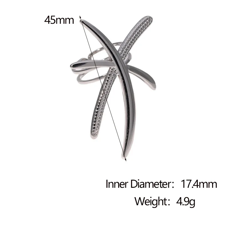 Irregular Textured Starfish Ring Senior Sense Of Fashion Woman Jewelry Gold Plated Stainless Steel Rings For Couples Кольц