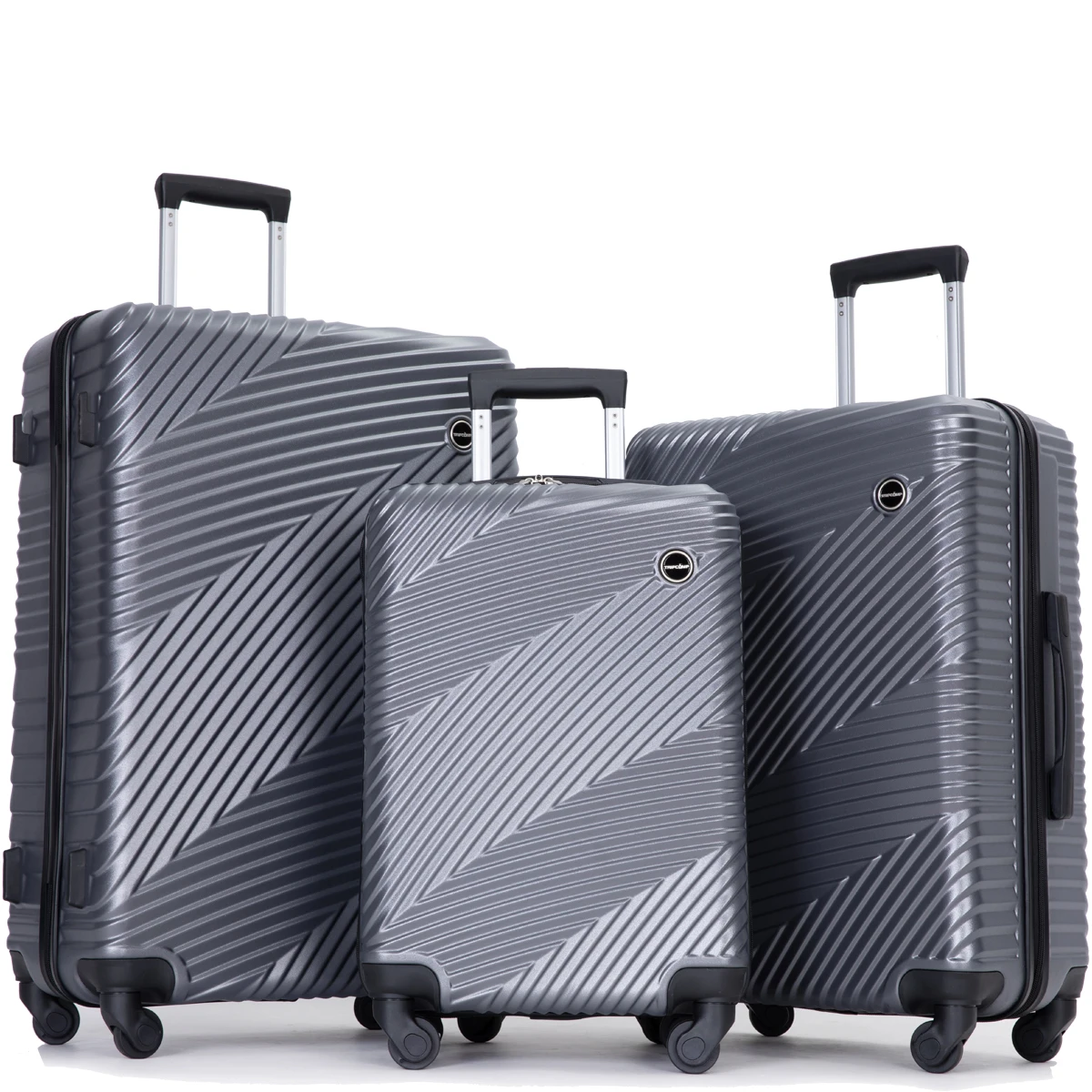 

Набор твердых чемоданов, чемоданы из 3 предметов с твердой поверхностью и вращающимся колесом, легкая ручная кладь 20 дюймов, 24 дюйма, 28 дюймов