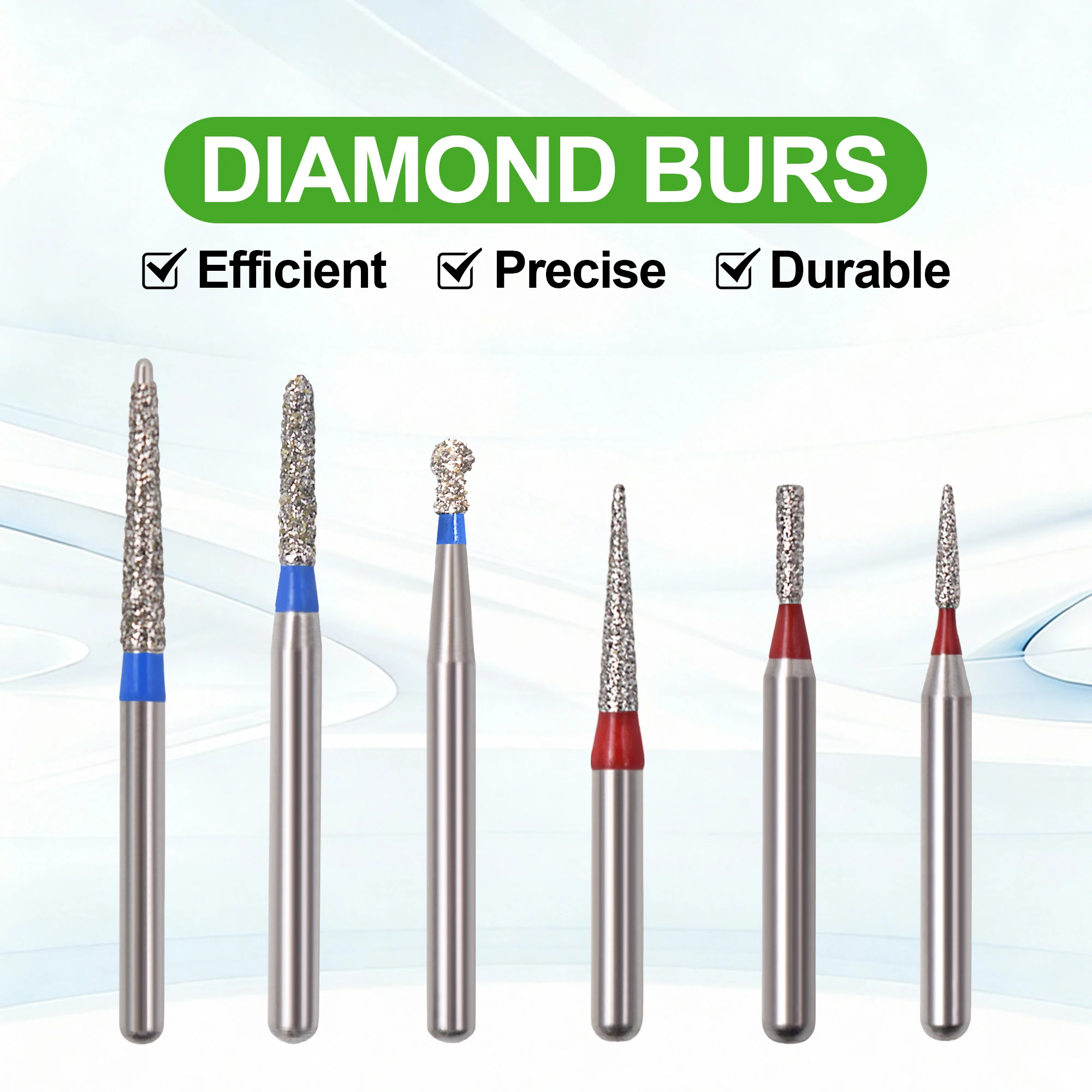 2Boxes EX/SO/BC/CD Series FG Bur Dentistry Lab Polishing Tool 10Pcs/Box Dental 1.6mm Standard Diamond Needle High Speed Bur