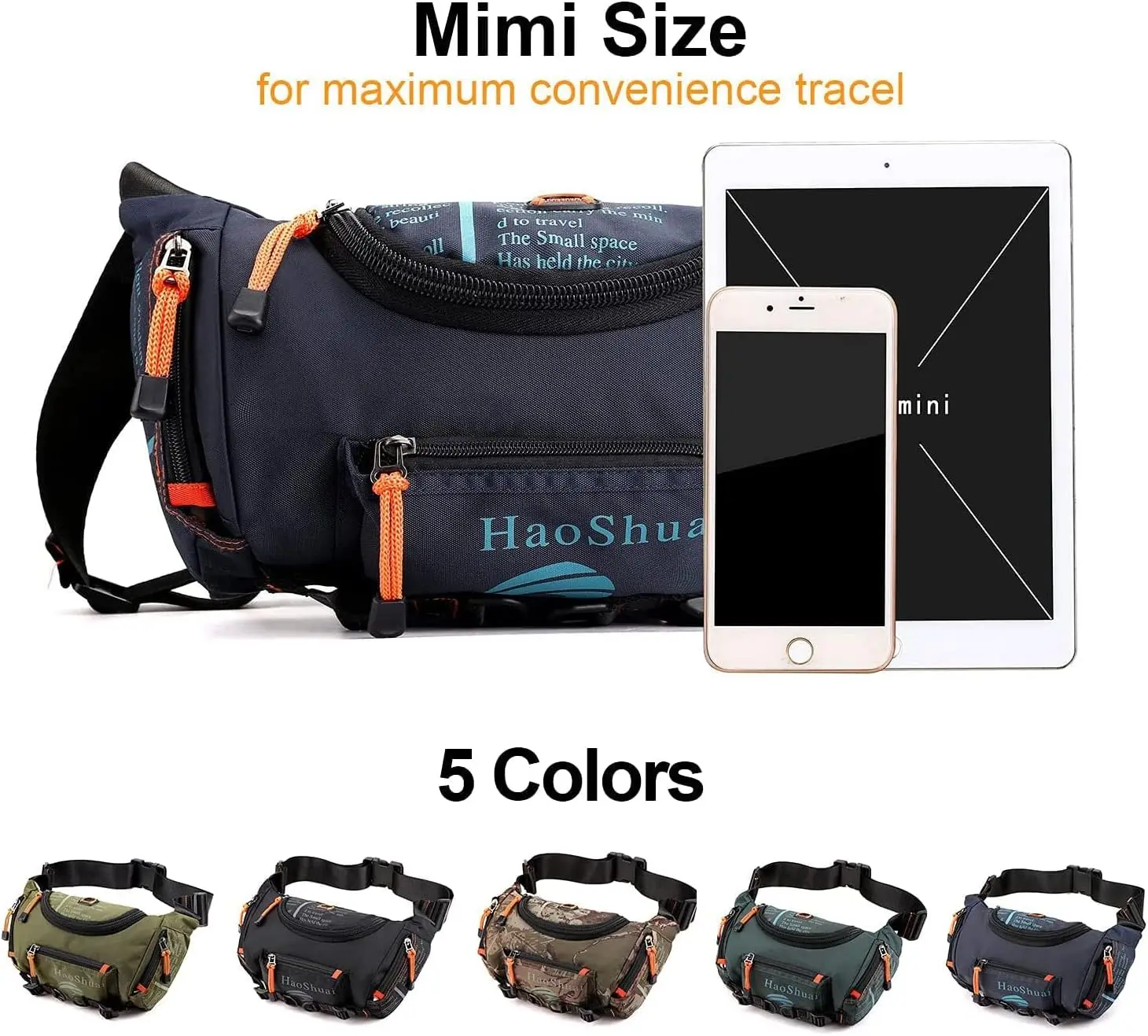 Nylon Man Chest Bag Large Capacity Multifunctional Outdoor Sports Waist Bag Shoulder Crossbody Hiking Cycling Sling Casual Bag