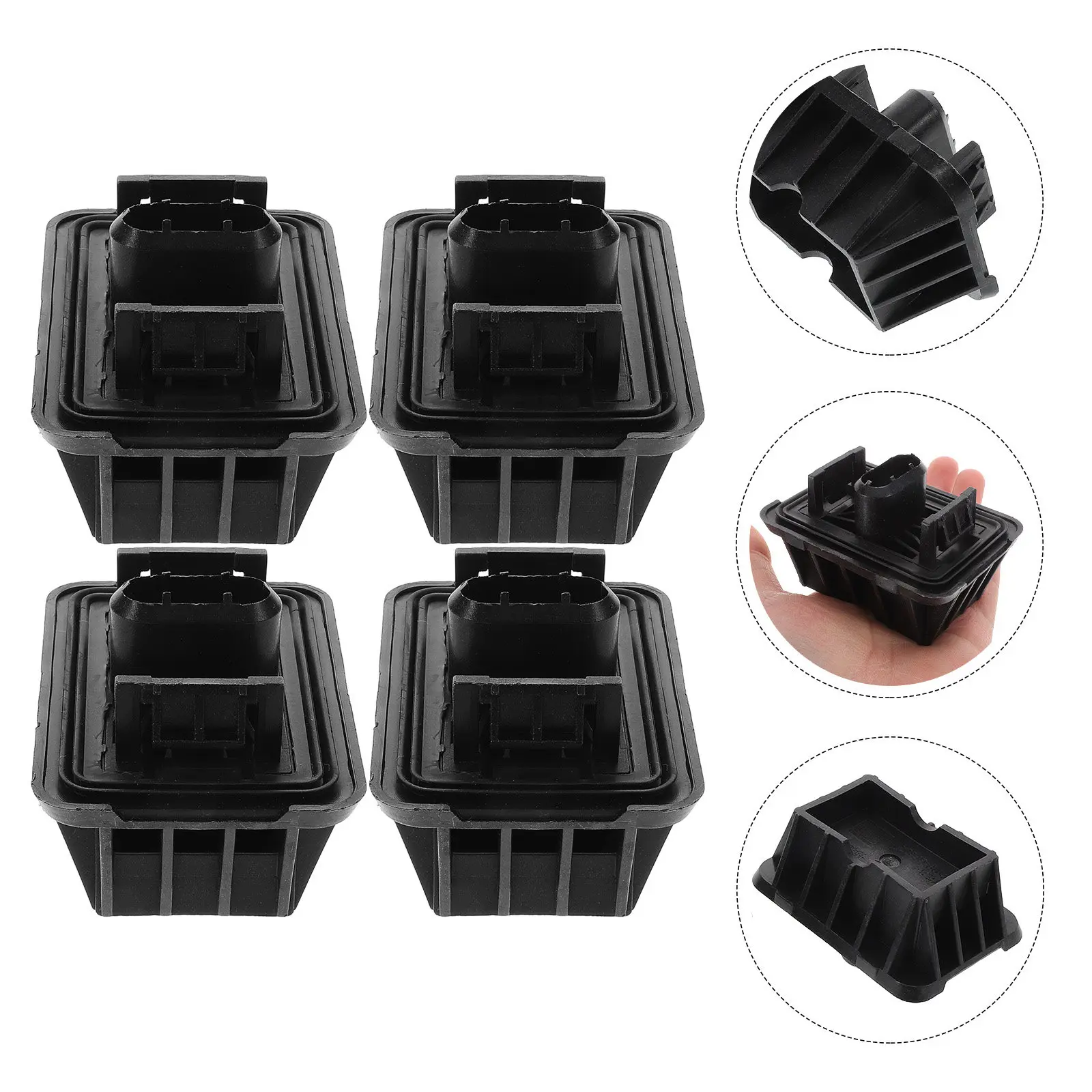 

4Pcs Car Jack Rubber Lift Pads Heavy Duty Non Slip Vehicle Support Blocks Stable Base Automotive Floor Jack Accessories