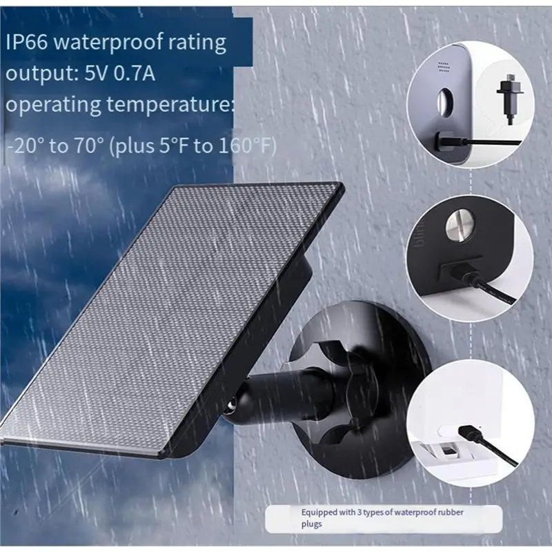 A99E-2-In-1 Solar Panel Outdoor Solar Suitable For Security Cameras/Small Home Lighting Systems.