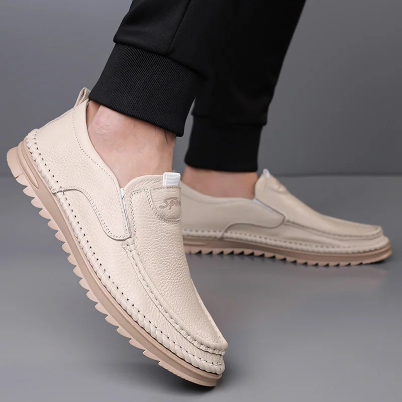 

Spring Autumn Casual Driving Shoes for Men 2025 Mew Designer Fashion Loafers Man Solid Color Big Size Soft Sole Non-slip Shoe