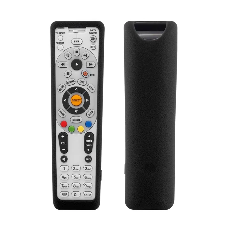 FBIL-Anti-Slip& Shockproof Protective Case For Directv RC65R RC66RX 4 HDTV Receiver Silicone Cover(Black)