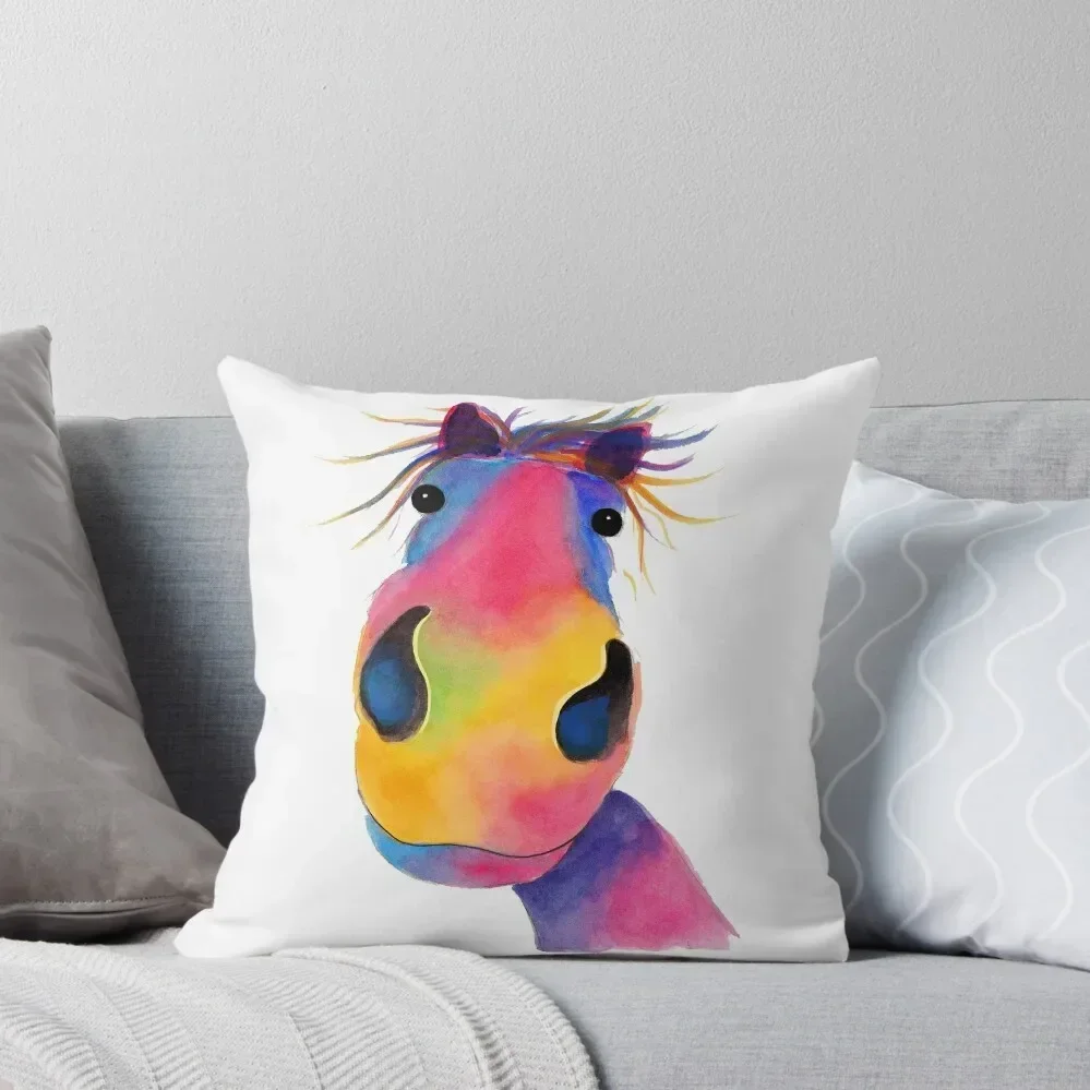 HoRSe PRiNT, ANiMaL PRiNT ' PeNeLoPe PiMMS ' EQueSTRiaN GiFTS BY SHiRLeY MacARTHuR Throw Pillow Cushions For Sofa pillow