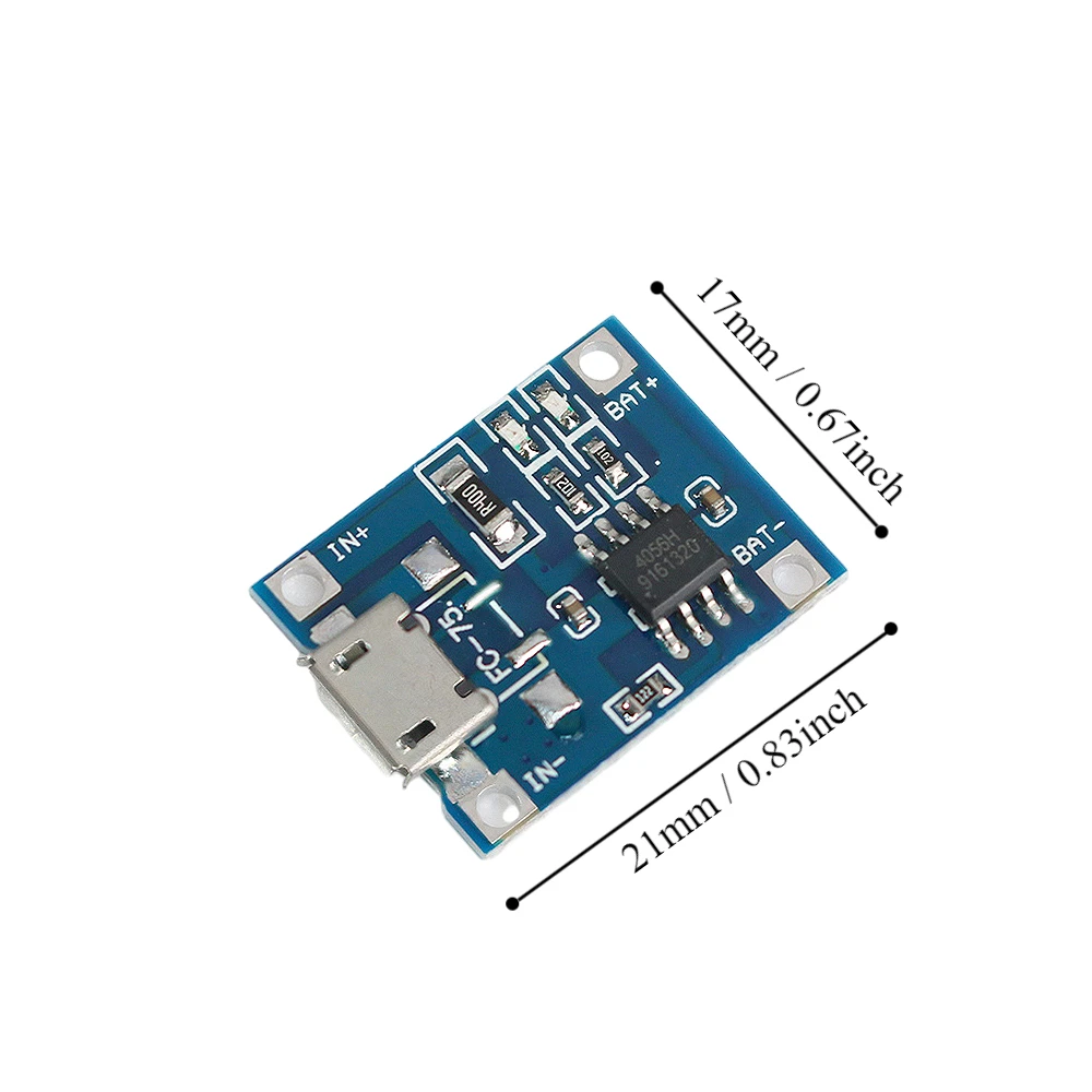 5PCS  Micro TP4056+ Protection Dual Function 5V 1A Micro USB 18650 Lithium Battery Charging Board Charger Module