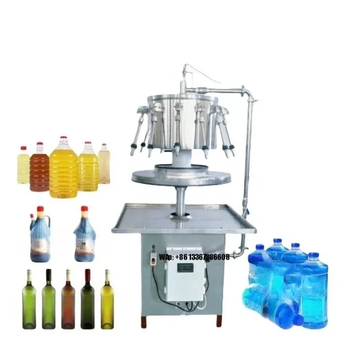 sparkling Semi-automatic Liquid Rotary Wine Juice Alcohol Filler Machine 12 Nozzles Water Bottling Filling Machines