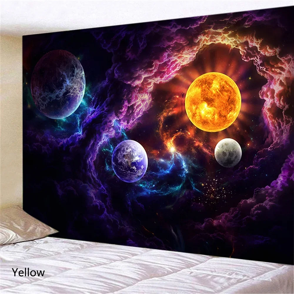 Galaxy planet Landscape Tapestry Wall Hanging for Bedroom Living Room Hall Wall Painting arazzo 95x73cm gothic home decor