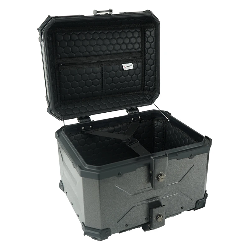 

High Quality 45L F2-MOTO Motorcycle Aluminum Alloy Top Box Large Capacity Locomotive Tailbox Hot Selling