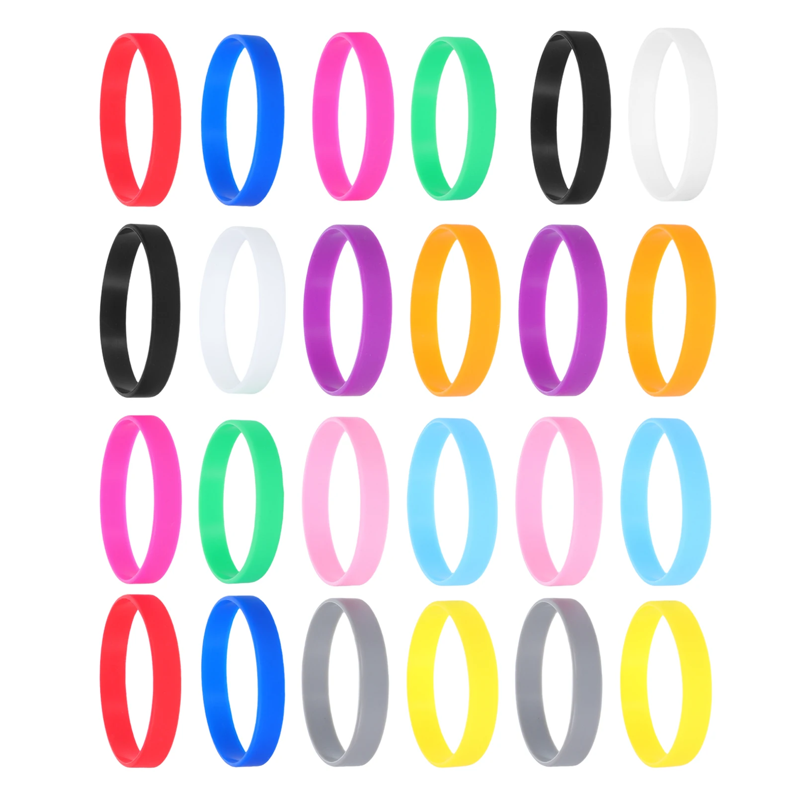 

24 PCS Silicone Bracelet Independence Day Slap Rubber Band Party Bracelets Child