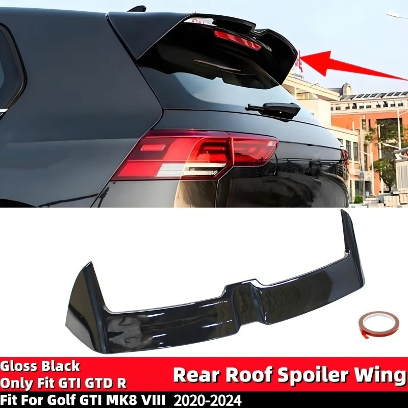 

Rear Window Roof Top Boot Spoiler ABS Wing Compatible with For VOLKSWAGEN Golf 8 MK8 2020-2024 Accessories, Car Spoiler