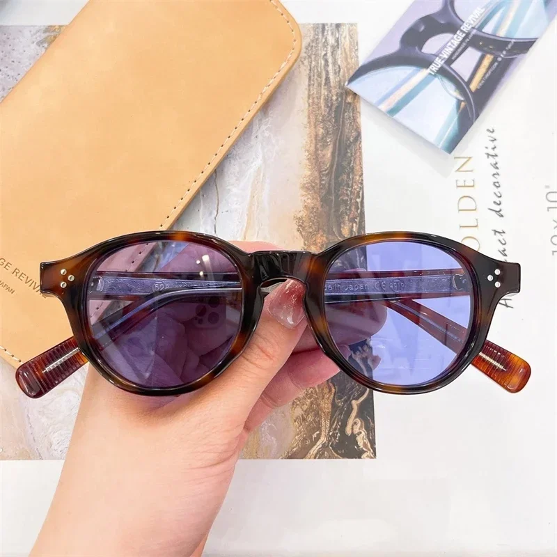 Handmade Brand Japanese TVR528 Sunglasses Retro Round Type For Men And Women Classic Solar Glasses Sunglasses Ladies 2023