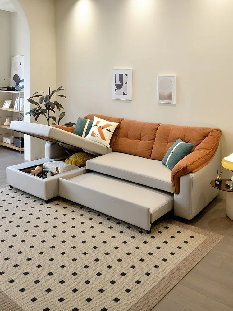 Sofa bed dual-purpose foldable living room multi-functional new technology cloth small apartment