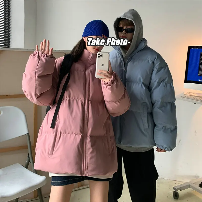 Oversized Men Harajuku Colorful Bubble Coat Winter Jacket Fashion Hip Hop Parka Black Clothes Men Woman Jackets Streetwear 5XL