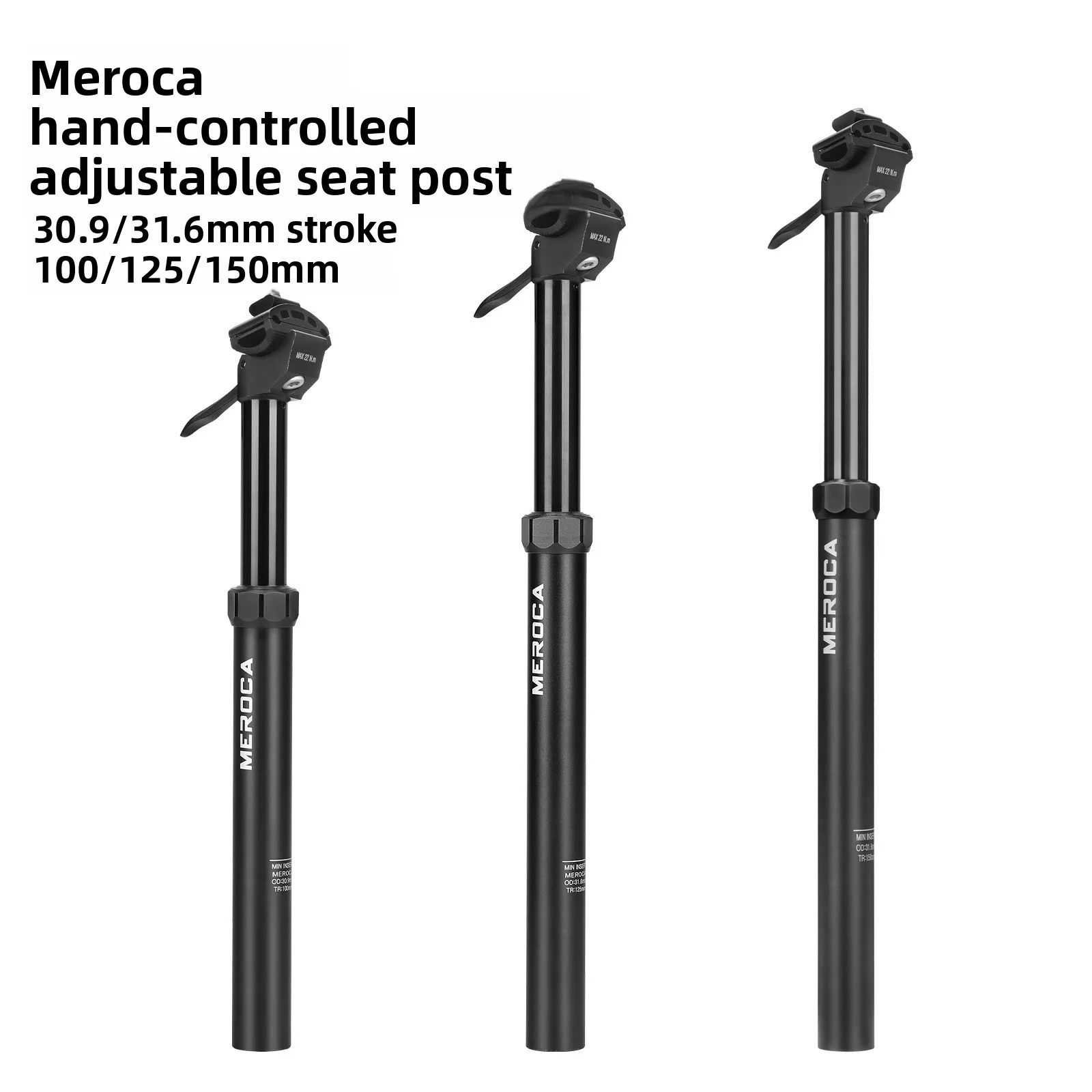 

MEROCA Lift Seat Tube Mountain Bike Lift Seat Tube Rod Aluminum Alloy Manual Oil Pressure 30.9/31