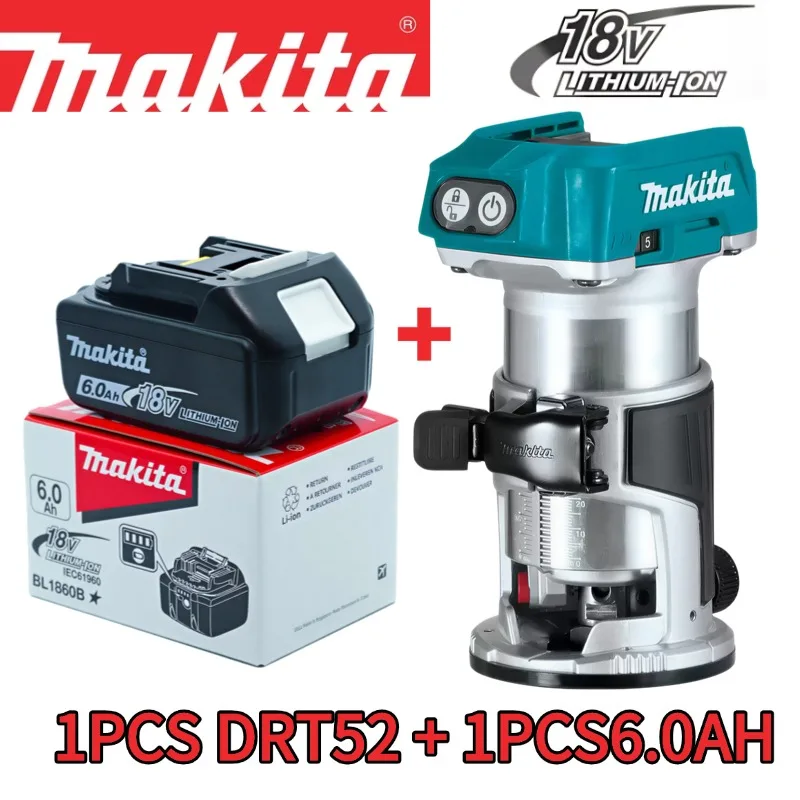 Originele Makita DRT52 18V LXT Accu Compacte Trim Router met variabele snelheid voor nauwkeurige randbewerking & sleufsnijden ?