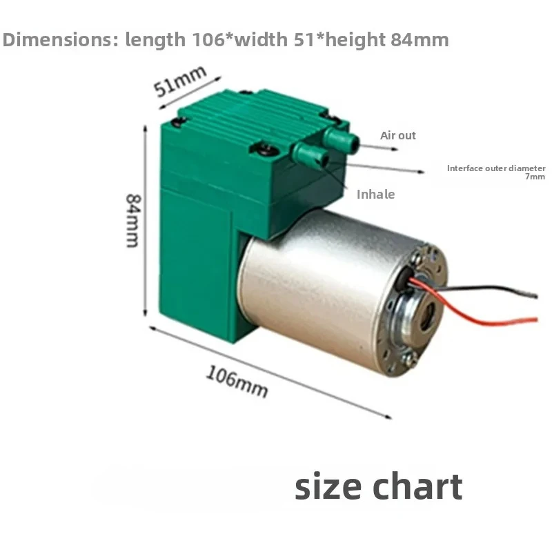 Small Negative Pressure Diaphragm  Micro Air Pump Gas Sampling Analysis Vacuum Pump Mini Air Pump for Laboratory Monitoring