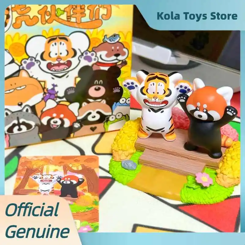 النمر الصغير وأرفقائه سلسلة صندوق أعمى أنا لست الدهون النمر صندوق غامض لطيف جمع الحلي تمثال دمى الاطفال هدية #3