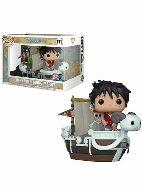 New Arrived Funko POP ONE PIECE Series Luffy and Going Merry # 111 Anime Character Model  Action Doll Toy Children Gift