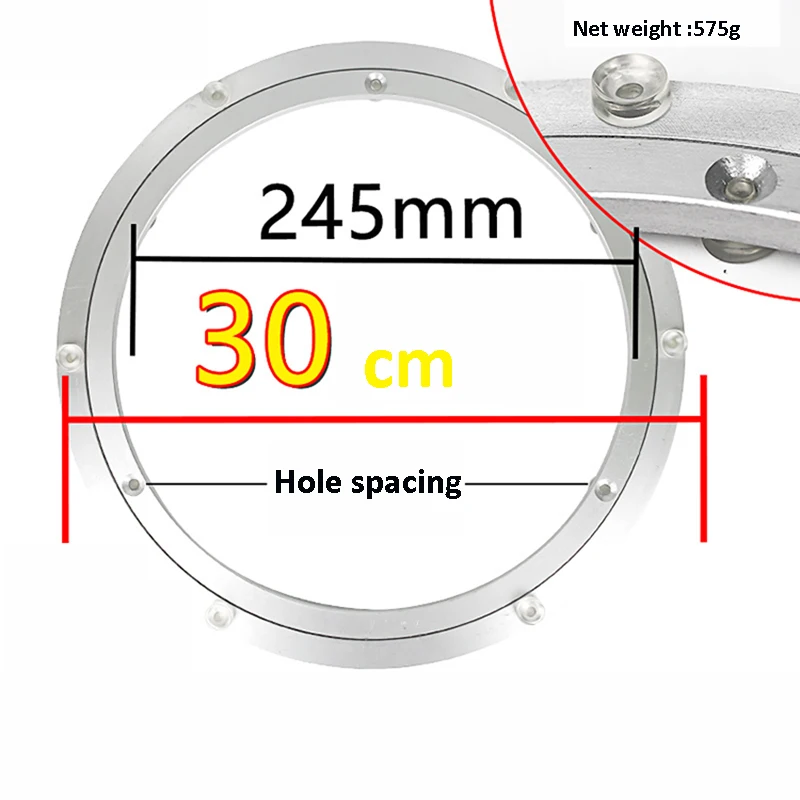 

30cm Rotating Smooth Round Shape Aluminium Alloy Swivel Turntable Turnplate for Tab поворотная платформаle