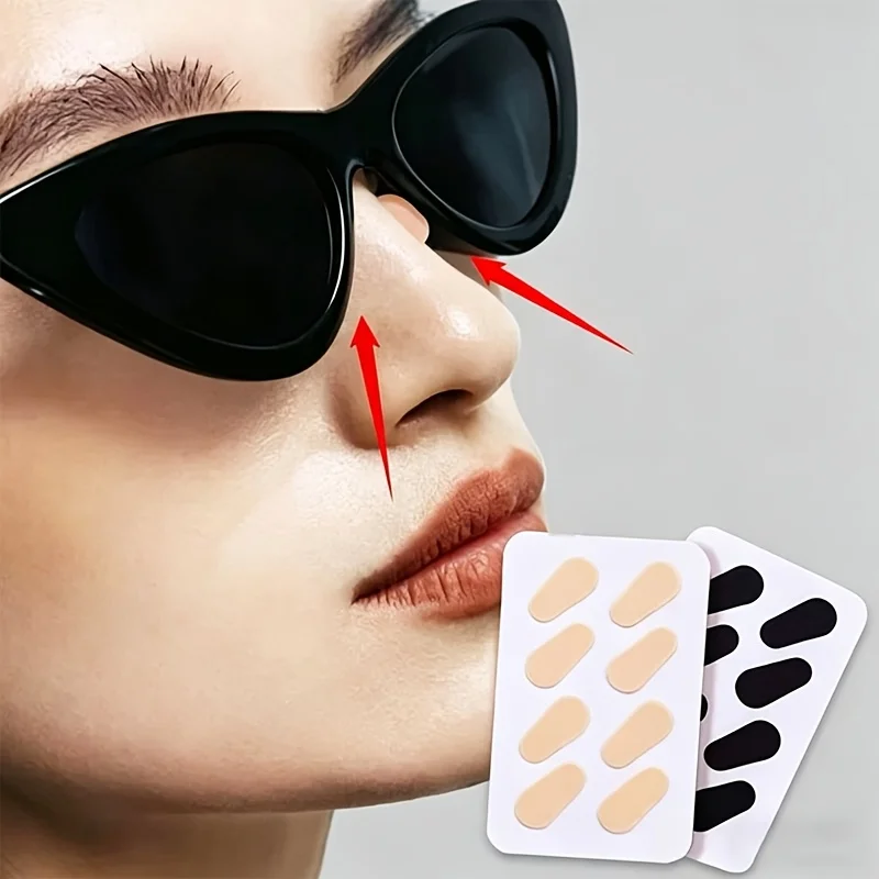 10 Sheets Soft Anti‑Slip Eyeglasses Nose Pads, Makeup Anti‑Smudge Cushions to Avoid Nose Marks
