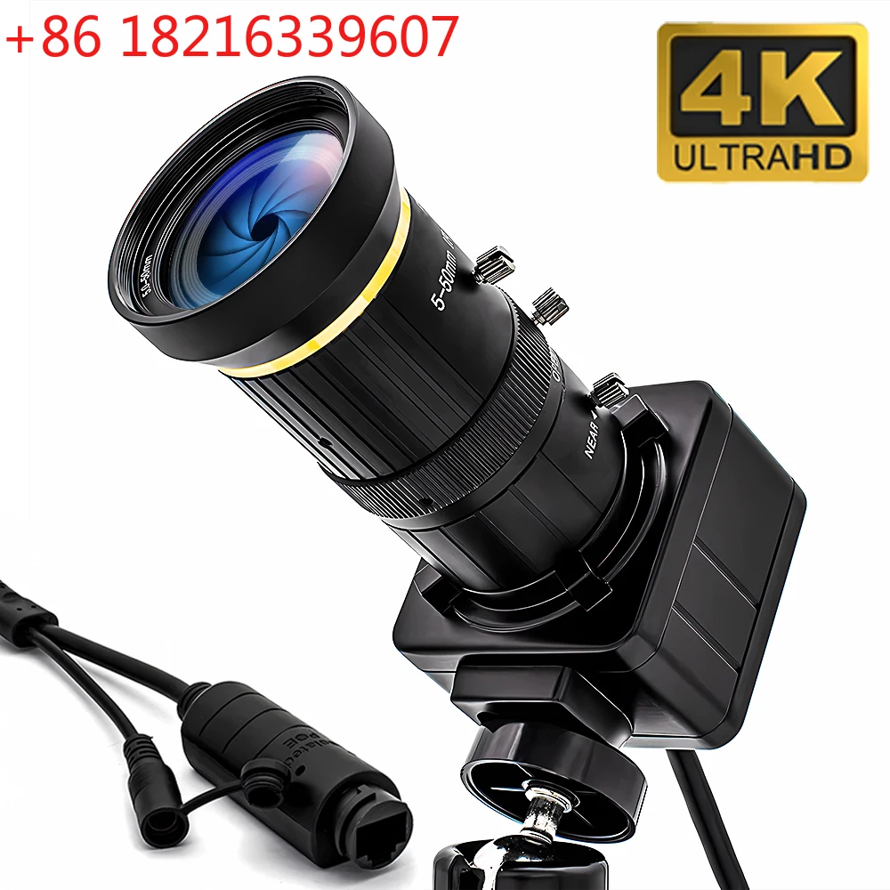 TAO  4K IP Camera 8MP 5-50mm Manual Varifocal Lens IMX415 SSC339G CMOS Low illuminance POE RTSP P2P Onvif Security Protectio