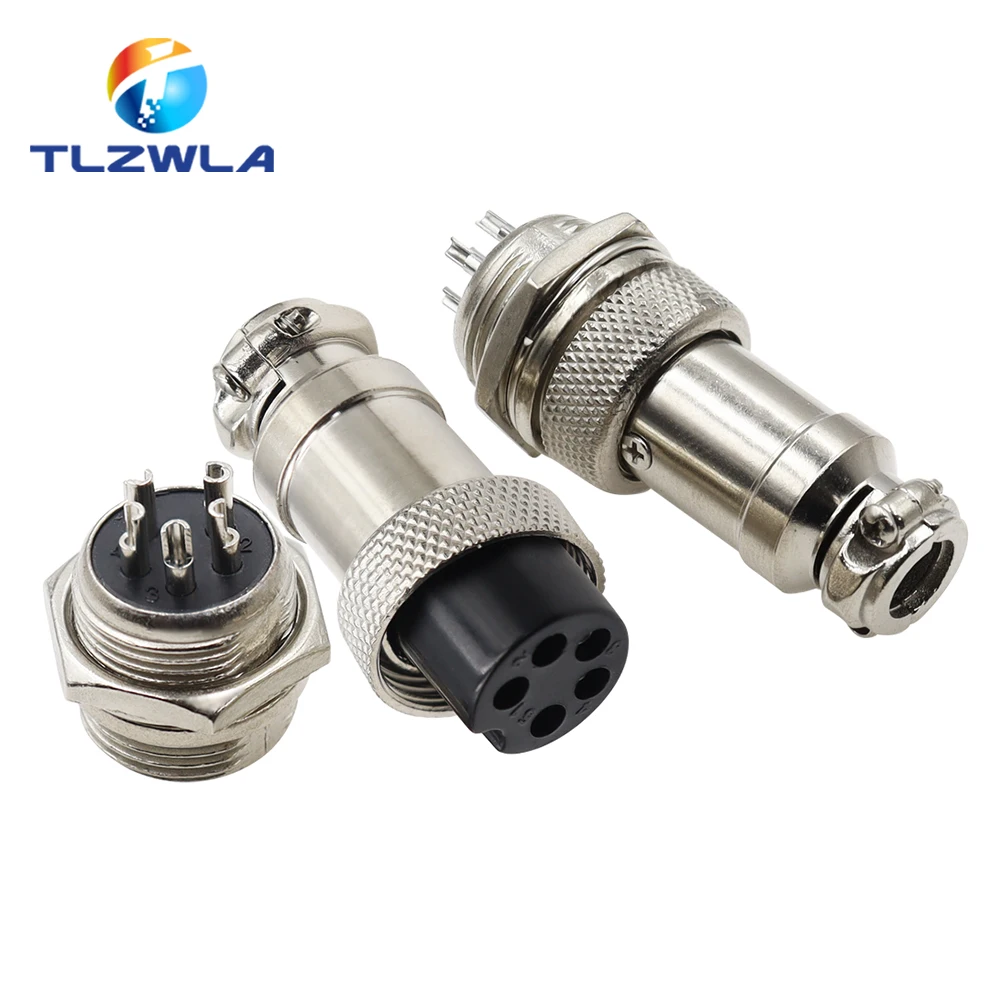 Connector GX16 Small Metal Aviation Socket 2/3/4/5/6/7/8Pin Electric Cable Terminal Fixed Type And Butt Mobile Type Female&male