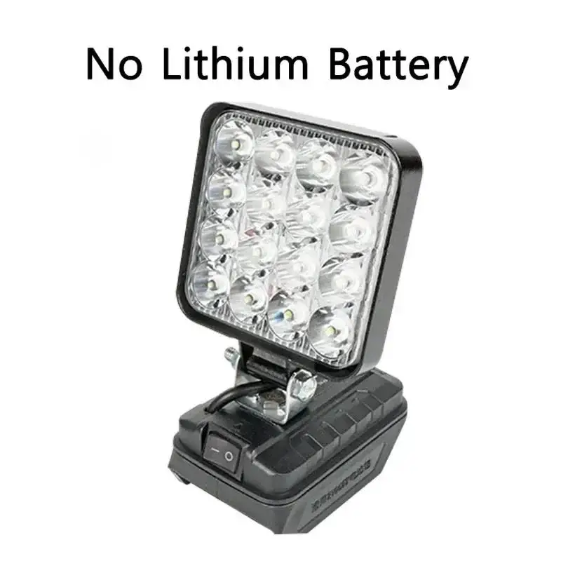 Lumière LED pour batterie Makita 4 pouces projecteur Portable sans fil travail en plein air pêche outil d'urgence lumière pas de batterie pas d'USB