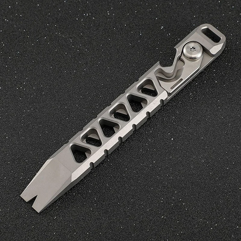 Titanium Alloy Pocket Tool Pry Bar Bottle Opener Pocket Pry Bar Nail Puller Tacticals Outdoor Camping Tool Car Gifts