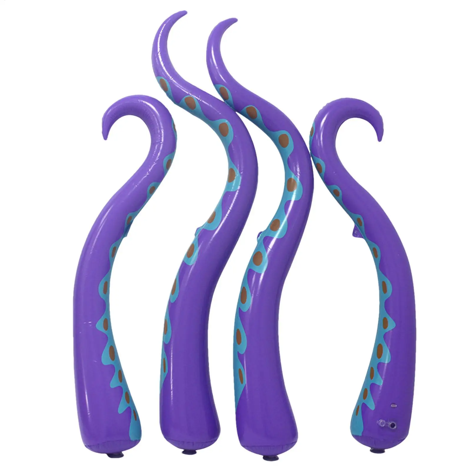 4x Halloween Inflatable Octopus Tentacles PVC Creative Supplies Horror Blow up Decor for Lawn Holiday Window Door Garden
