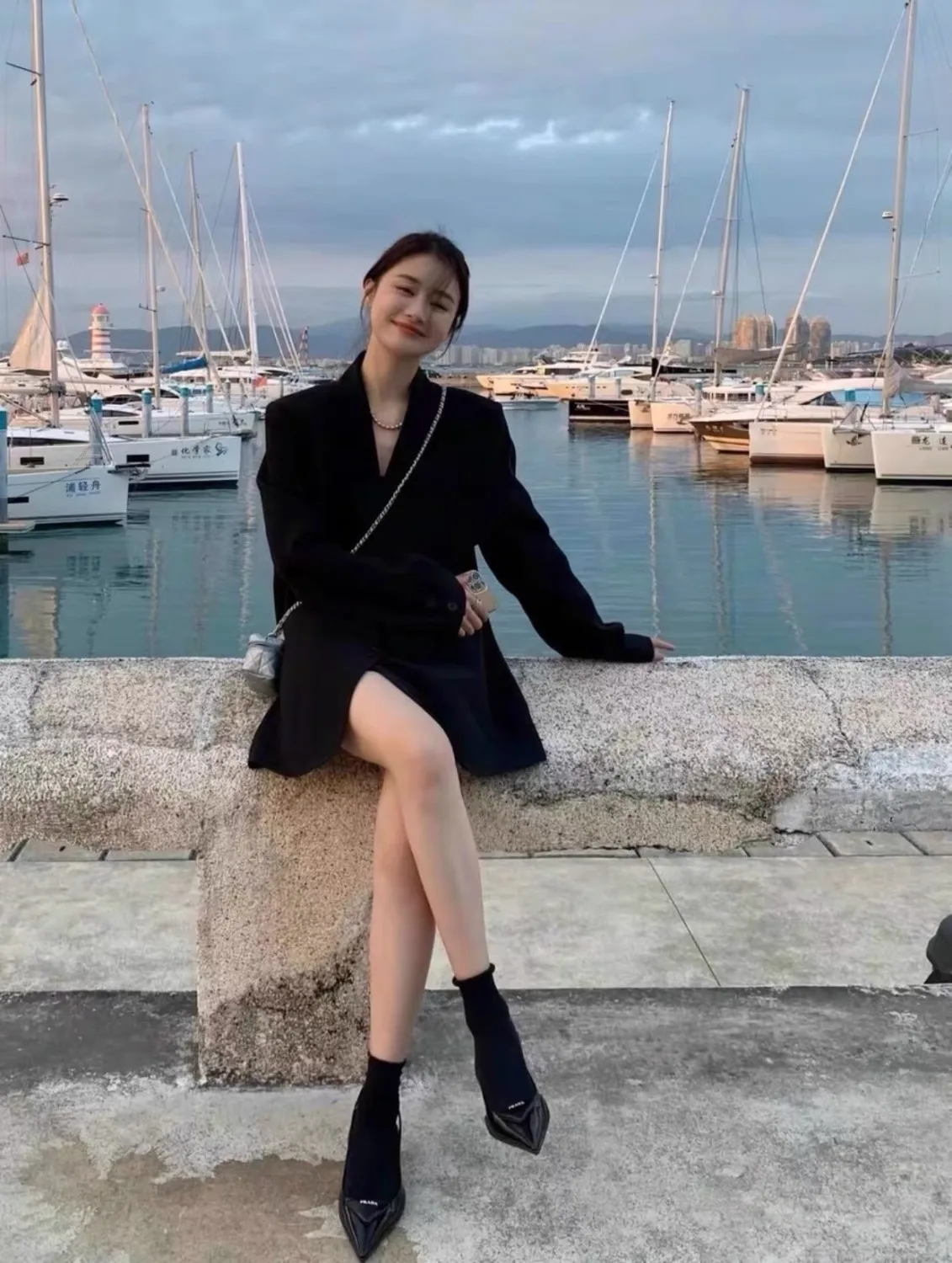 เสื้อโค้ทผู้หญิงสำหรับฤดูหนาว สไตล์ทำงาน ผ้าเนื้อหยาบ ขายดี สไตล์ฮาราจูกุ กอธิค Y2K พังก์ อีเกิร์ล  สำหรับใส่ทำงาน