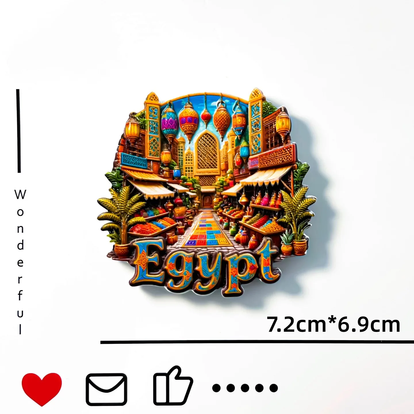 Egypt 3D Resin Fridge Magnet Pyramid Sphinx Anubis Horus Tourist Souvenir Home Decor Refrigerator Magnet