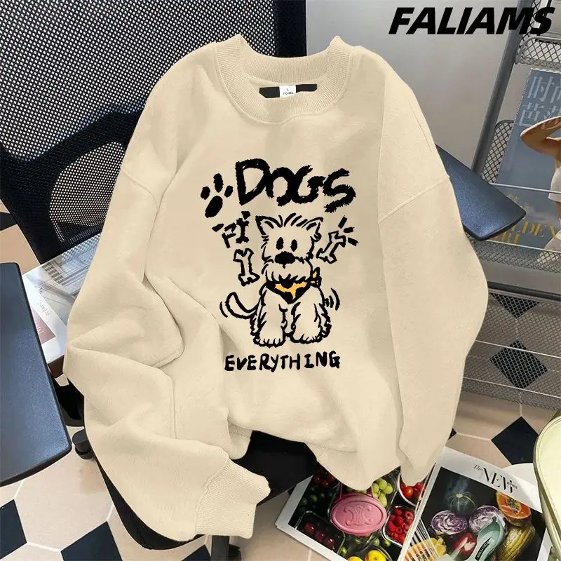American Retro Hoodie Men\'s Trendy Brand Printed Couple Jacket Ins High-end Long Sleeved Shirt