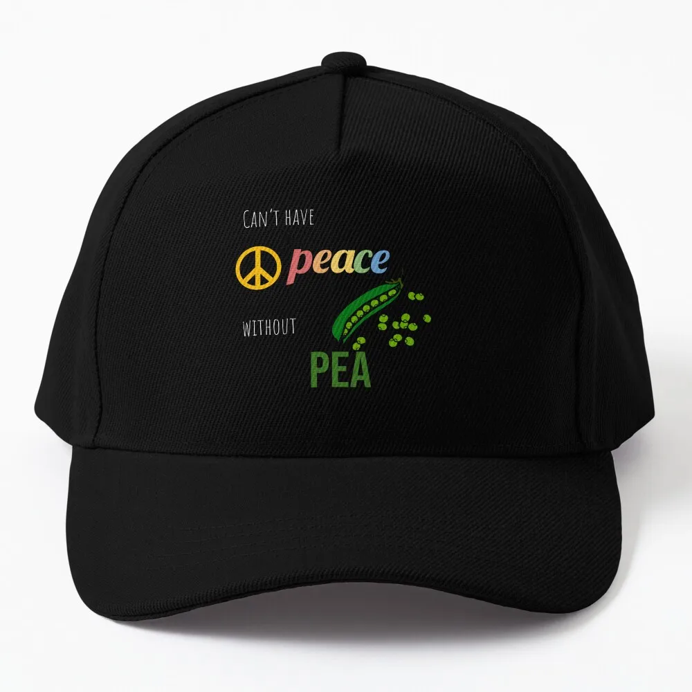 Can't Have Peace Without Pea (White) Baseball Cap Hat Beach Beach Bag Bobble Hat Hat For Women 2024 Men's