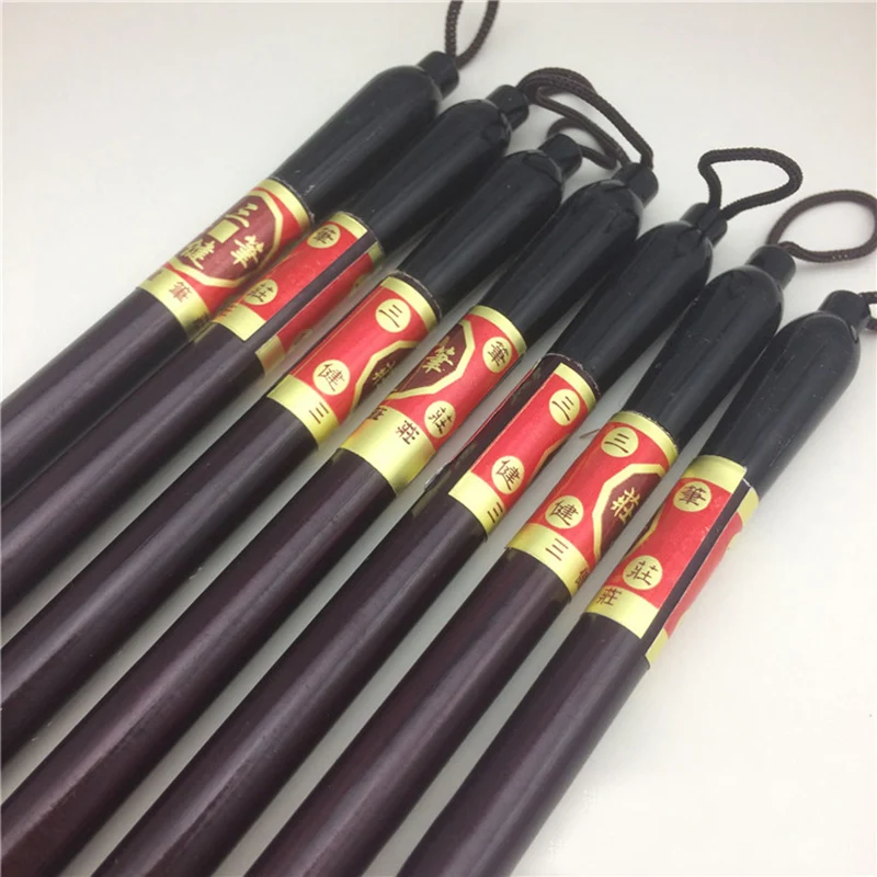 10 Pcs Bamboo Calligraphy Brush Pen Chinese Calligraphy Painting Brush Pen Weasel Hair Regular Script Writing Brush Wholesale