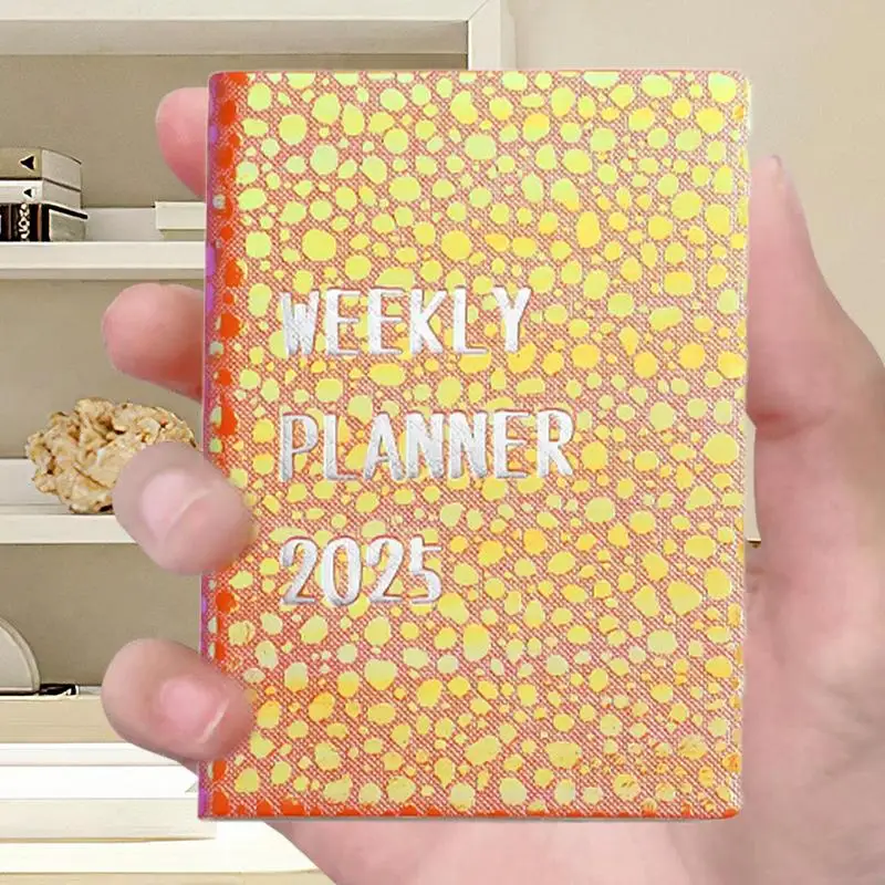 Weekly Planner 2025 Small A7 2025 Agenda Plan Book Pocket Daily Planner Weekly/Monthly Planning Calendar Day Designer Planner
