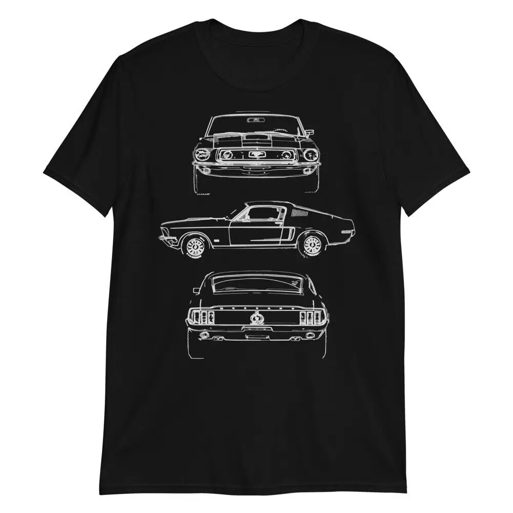 1968 Mustang Fastback Collector Car Owner Gift T-Shirt Short Sleeve Casual 100% Cotton O-Neck Summer Mens T-shirt Size S-3XL