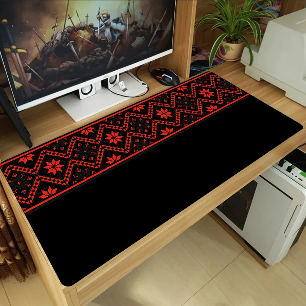 Gaming Mouse Pad Russian Folk Vector Graph Table Cushion Desk Accessories Office Desk Mat Setup Mouse Mat Games Computers Diy