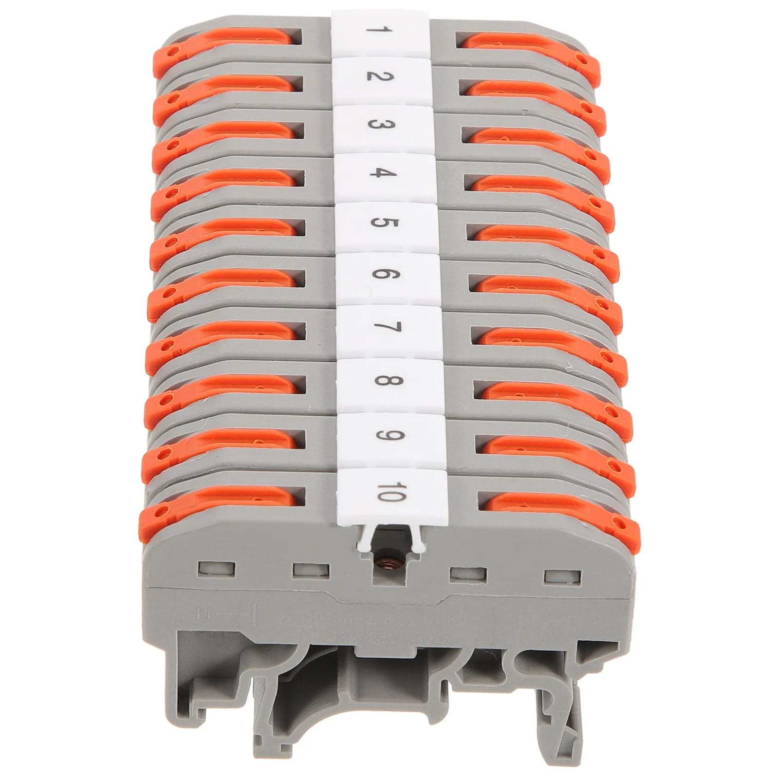 

Din Rail Terminal Block Quick Connect Wire Connector For Copper Wires Modified Nylon Shell High Grade Brass Body Long Life