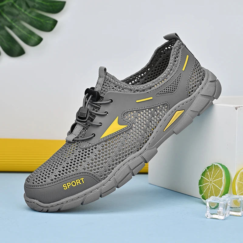 

Dynamic Mesh Shoes for Men, Summer Breathable Men's Shoes, Outdoor Hiking Shoes, Non-Slip Casual Thin Sports Mesh Shoes